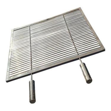 Imagem de Grelha Uruguaia Aramada 70x40cm Inox 304  Churrasco Parrilla - Major B