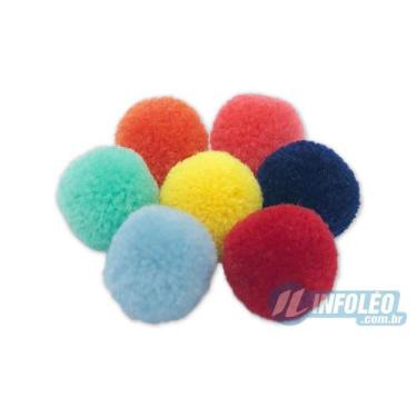 Imagem de Bolinha Pelúcia PomPom Pequeno 15mm - 20 unidades - AG, Preto