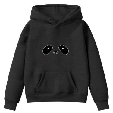 Imagem de Moletom Infantil Panda Guaxinim Máscara Desenho Infância Bolso Canguru