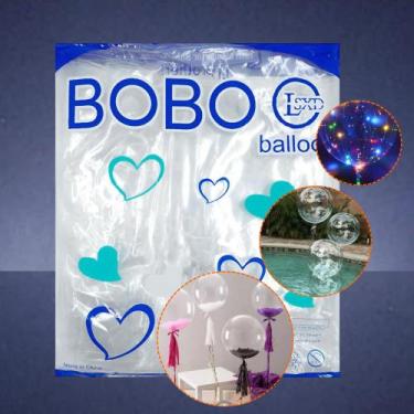 Imagem de Balão Silicone Recheado Yoss Transparente Bubble 26 cm C/10 BL4001