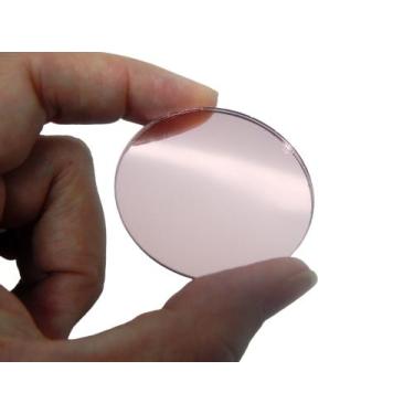 Imagem de Kit 50 Pçs Redonda Acrílico Rosa Ou Prata Espelhado 5cm 2mm - ACRIJOY