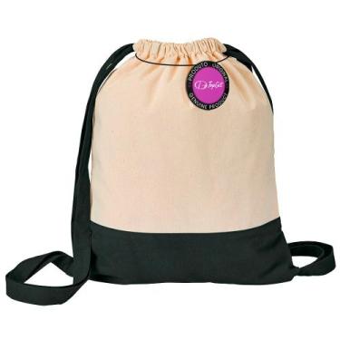 Imagem de Mochila tipo Saco Gym Sack 35x43cm em Algodão com Alças Sack TopGet , 