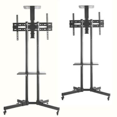 Imagem de Kit 2 Suporte Pedesta Notebook e Tvs Led, Lcd 32 A 70 Polegadas C Rodi