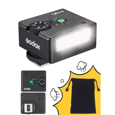 Imagem de Godox Flash GODOX iM30 Mini Flash - Flash de câmera GN 15, 7 níveis de potência, mini flash manual IM 30 para Canon/Sony zv1/Sony zve10/Ricoh gr3/Fuji f1-230 Flashes de potência total/6500K ± 200K