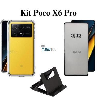 Imagem de Kit Completo Capa + Película 3D de Vidro para Xiaomi Poco X6 PRO + Ace