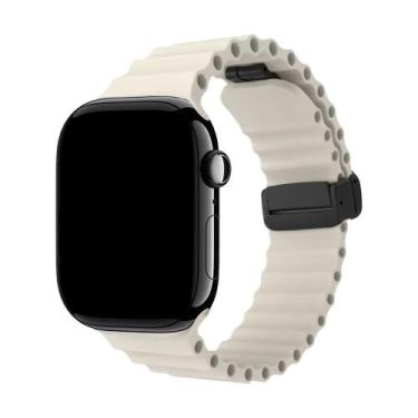 Imagem de Pulseira Aqua Fecho Magnético Compatível com Apple Watch - Baú do Viki