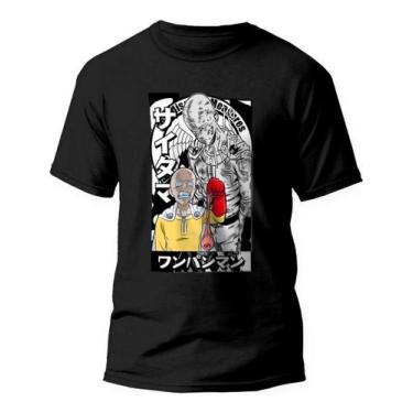 Imagem de Camiseta Saitama Olho Camisa Anime One Punch Man Algodão - Kamisetas O