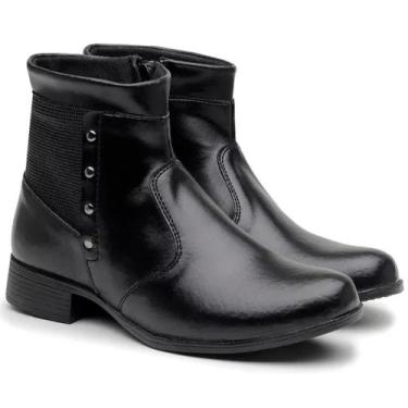 Imagem de Bota Coturno Feminino Cano Curto - MKSHOES, Preto, 34