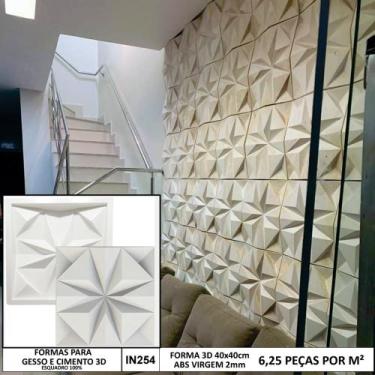 Imagem de Forma molde para gesso 3d ambar 40x40cm em abs 2mm gesso/cimento 3d in