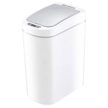 Imagem de Lixeira automática para banheiro NINESTARS AMZ-7-2, 7 litros, branco