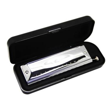 Imagem de Para Iniciantes harmônica Gaita Cromática 12 Buracos 48 Tons Abs Pente A, C, G, D, Bb Chave Boca Instrumentos Musicais De Som Profissional(Low C)