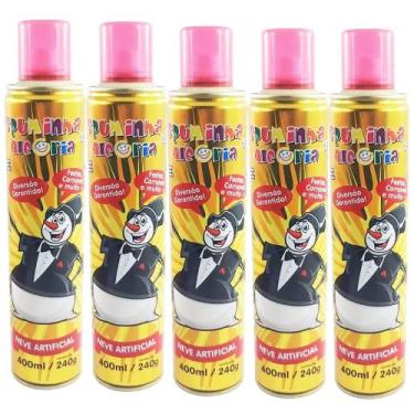 Imagem de Kit 5 Espumas De Carnaval Para Festas Neve Artificial Folia - Dalegria