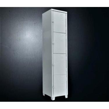 Imagem de Armário Roupeiro De Aço Vestiário Academia com 4 Portas Locker  - DE A