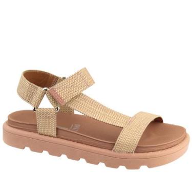 Imagem de Sandália Feminina Flatform Confortável Vizzano 6459.120, Natural, Nude