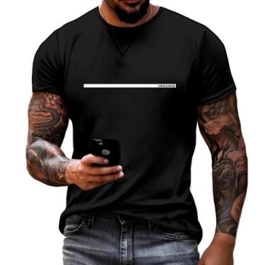 Imagem de Camiseta Masculina Camisa Basica Algodão Egípcio Não Amassa Lançamento
