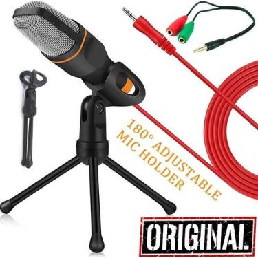 Imagem de Microfone Condensador Mesa Profissional Pc Celular - Leffa Shop