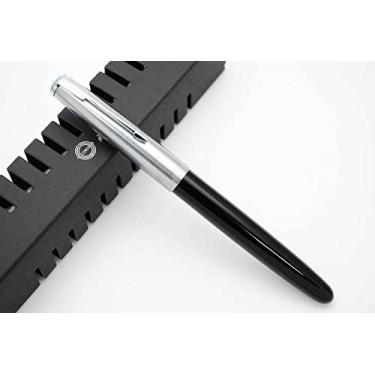 Imagem de DBEIXIWEI Caneta-tinteiro fina de 0,5 mm, caneta-tinteiro de resina 601, presente para empresário/escritor