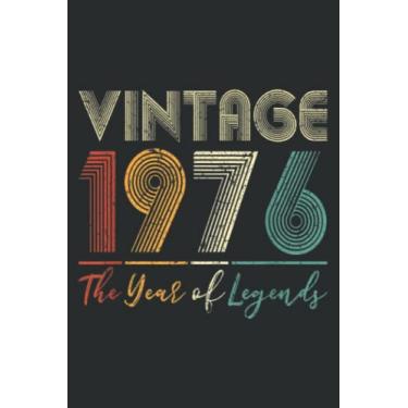 Imagem de Vintage 1976 45Th Birthday Gift Ideas Men Women Him Her Meme: FLOWER JOURNAL: 6" x 9", 110 Pages, Lined Writing Notebook, White Lined Paper, Journal ... Memos, Meetings, ... Artists, and Students.