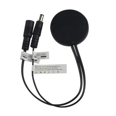 Imagem de Generic Painel de interruptor de toque LED oculto, interruptor de lâmpada de toque, acessório de interruptor inteligente penetrável premium para pedra, Preto