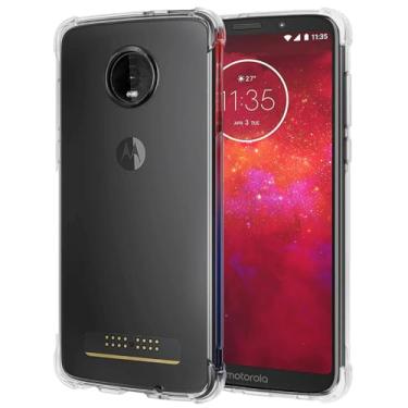 Imagem de Wanyuexes Capa para Moto Z3 Play, capa para Motorola Z3, XT1929, capas de telefone TPU macio e transparente, protetora de silicone fino à prova de choque transparente para Motorola Moto Z3 Play