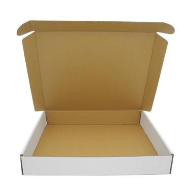 Imagem de ELAZEKES Caixa de Remessa de 13X11X2", Embalagem Branca, Caixas de Papelão Ondulado para Correspondência Plana, para Correspondência Comercial, Leve, Fofa, para Correspondência de (13"X11"X2", Branco)