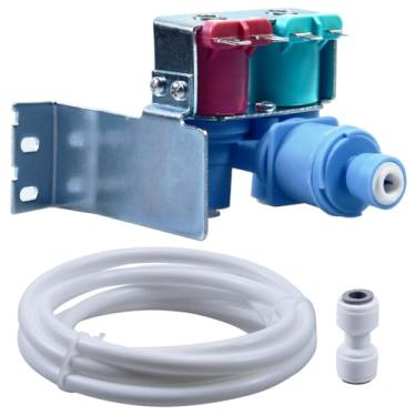 Imagem de BAY Direct W10179146 W10408179 Kit de substituição de válvula de água de geladeira para whirl-pool May-tag Kitchen-Aid Jenn-Air Número da peça: W10155357 2186486 2205762 2304757 Series