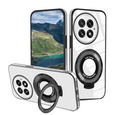 Imagem de Wousunly Capa compatível com OnePlus 13 com suporte magnético, capas de telefone OnePlus 13 de silicone transparente para carro acessórios Funda à prova de choque capa protetora original de luxo