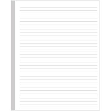 Imagem de Papel não perfurado – 100 folhas/200 páginas, refis de linha de papel de folha solta, papel tamanho carta, papel branco de 100 g/m², 21,6 cm x 28 cm
