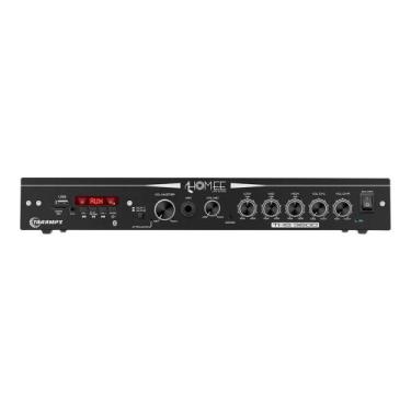 Imagem de Amplificador Receiver 120W RMS Bluetooth Som Ambiente USB RCA Classe D
