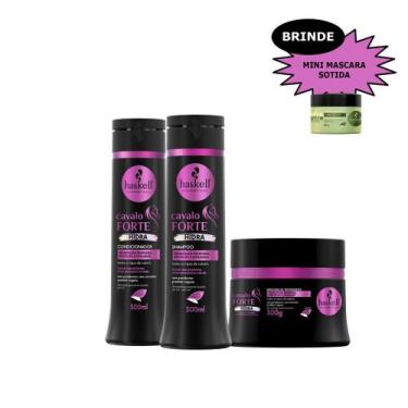 Imagem de Kit Haskell Cavalo Forte Hidra Shamp cond masc 300ml Mimo