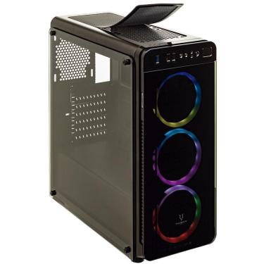 Imagem de Gabinete Gamer Husky Gaming Snow, Mid Tower, 3 Fans Rainbow, Lateral E Frontal Em Vidro Temperado
