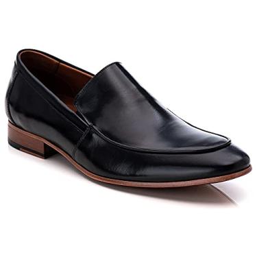 Imagem de 58854TW-Sapato Social Masculino feito a mão em couro Loafer premium 58854 (Preto, BR, Adulto, Numérico, 44)