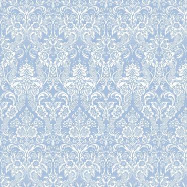 Imagem de Papel De Parede Azul Celeste Arabesco Adesivo Sala Quarto