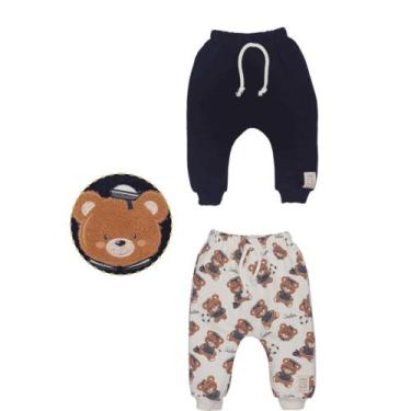 Imagem de Kit Culote Duas Peças Bebê Menino  Azul Marinho Plush Nate - Upi Ulli,