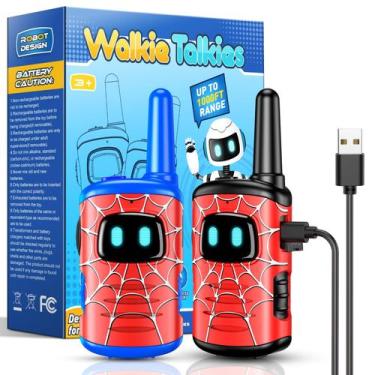 Imagem de Walkie Talkies Recarregáveis Comedyfun Spider - Pacote com 2 Unidades 