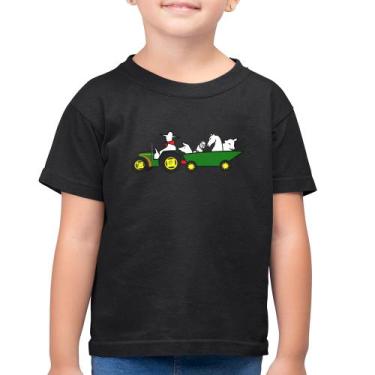 Imagem de Camiseta Algodão Infantil Fazendeiro - Foca na Moda, Preto, 2