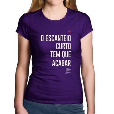 Imagem de Baby Look Algodão O escanteio curto tem que acabar - Foca na Moda, Rox