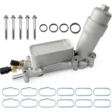 Imagem de 926-959 926-876 3,6L caixa de filtro de alumínio para refrigerador de óleo do motor para Dodge Journey Charger Challenger Caravan Durango Avenger Ram Wrangler Cherokee Chrysler 200 300 Town