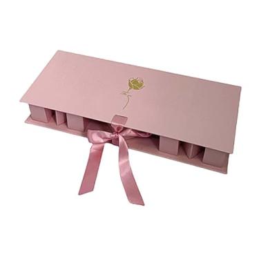 Imagem de Esquirla Mãe caixa de presente caixa de embalagem Caixa de embalagem Acessórios para decoração da mãe multiuso para artesanato diy 43x18x6.8cm papelão de, Rosa