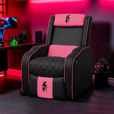 Imagem de Poltrona Gamer Troia Streammer Reclinável com Carregador USB e Massage