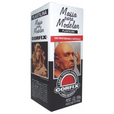 Imagem de Massa para Modelar 500gr 313 Vermelho Fogo Corfix, 313, Vermelho fogo