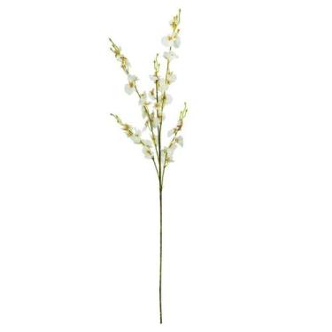 Imagem de Haste Flor Orquídea Chuva de Ouro Artificial Branca 50cm - MC Flores 