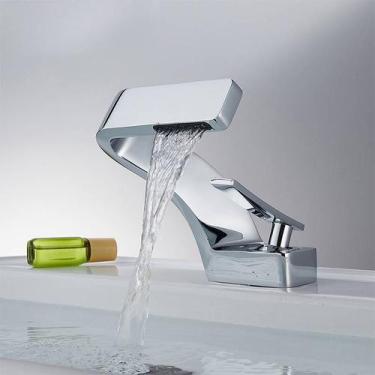 Imagem de Torneira banheiro gourmet curva cascata - cromada - mg18 - MG METAIS