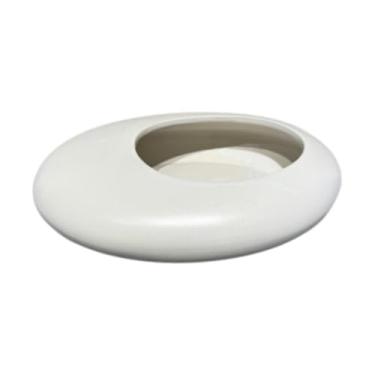 Imagem de Ｂｅｓｇａ Peça central de mesa de vaso de flores de flor de cerâmica, Branco Grande