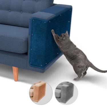 Imagem de Protetor De Sofá E Arranhador Para Gatos Par - Ricapet, Azul, 100x50