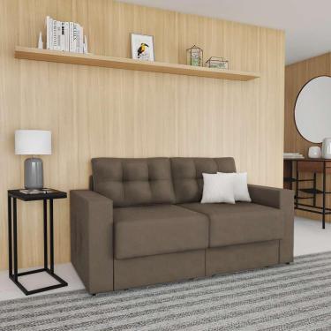 Imagem de Sofá 3 Lugares Retrátil Colônia Suede Bege 180 cm