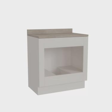 Imagem de Balcão para Forno de Embutir 80cm Arizona Cabecasa Madeiramadeira