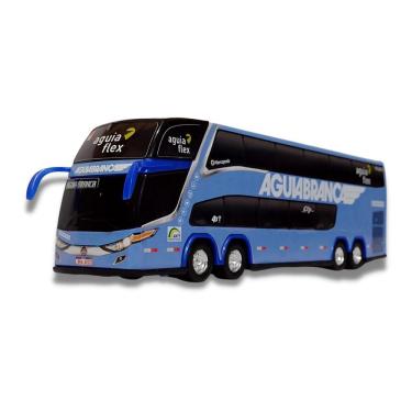 Imagem de Brinquedo Miniatura Ônibus Auto Aguia Branca Azul G7 Dd