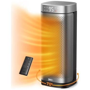 Imagem de Aquecedor Doméstico Dreo 1500W: Controle Remoto, Cerâmica PTC, Timer 12h, Oscilação 70° - Ideal para Quartos e Ambientes Internos