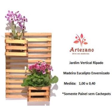 Imagem de Jardim Vertical Madeira 1,00X40 1 Unid Horta Varanda Treliça
